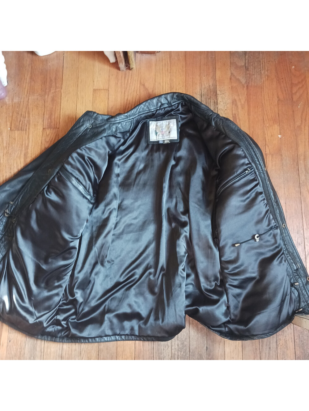 Cooper Genuine Leather US Army Field Jacket  Mens XXL Black Great Vintage - Picture 7 of 15